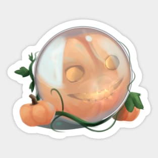 Halloween Pumpkin Orb Sticker